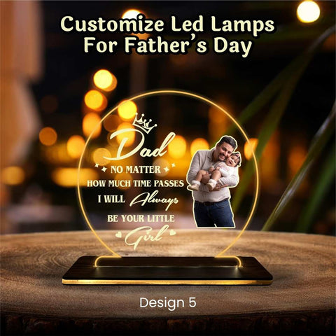 Fathers Day Acrylic LED Photo Frame Gift