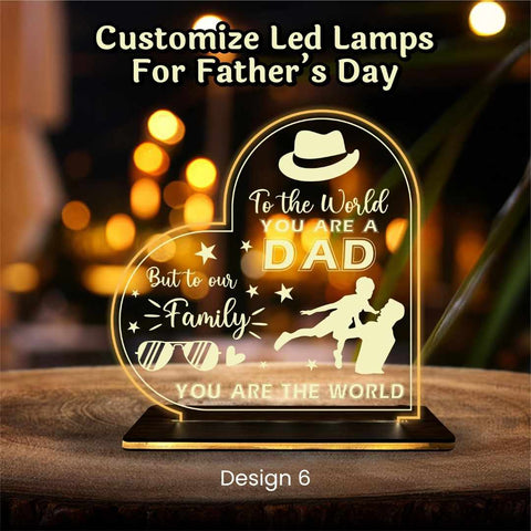 Fathers Day Acrylic LED Photo Frame Gift