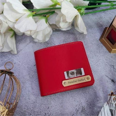 Custom Leather Wallet with Engraved Eye & Name