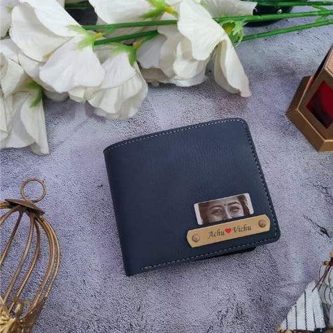 Custom Leather Wallet with Engraved Eye & Name