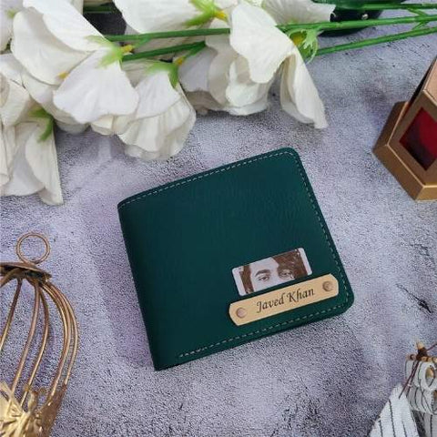 Custom Leather Wallet with Engraved Eye & Name