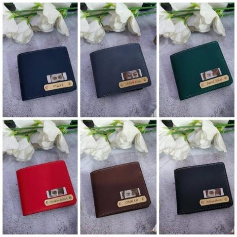 Custom Leather Wallet with Engraved Eye & Name