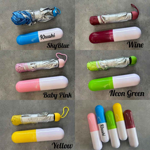 Long Capsule Umbrella with Name Customization