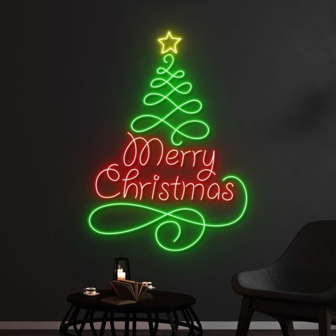 Merry Christmas Neon Sign | Festive LED Wall Decor
