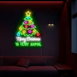 Merry Christmas Ya Filthy Animal – LED Neon Sign