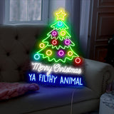 Merry Christmas Ya Filthy Animal – LED Neon Sign