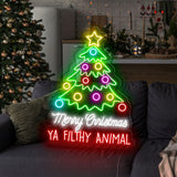 Merry Christmas Ya Filthy Animal – LED Neon Sign