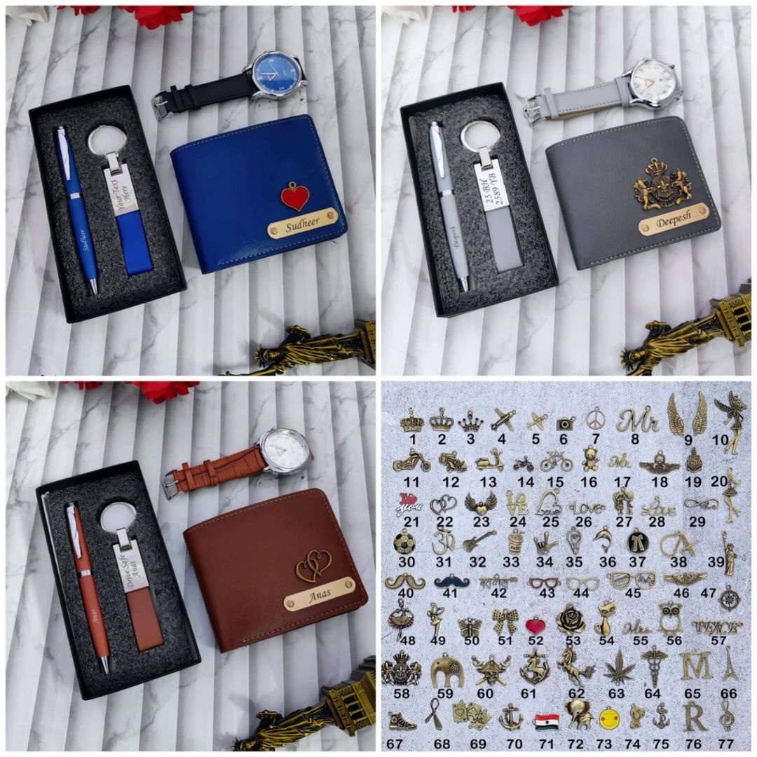 Personalized Mini Watch Combo for Men - Wallet, Pen, Keychain