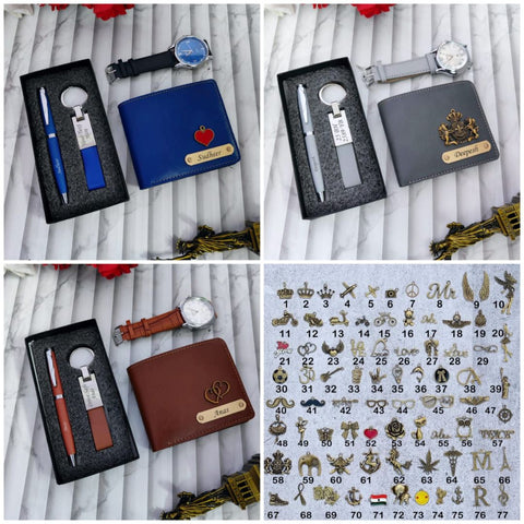 Personalized Mini Watch Combo for Men - Wallet, Pen, Keychain