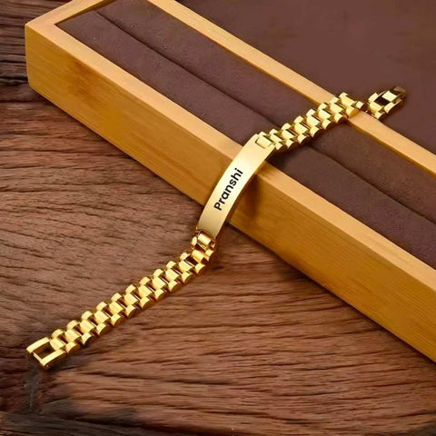 Most Luxurious Brass bracelet with Name Customization