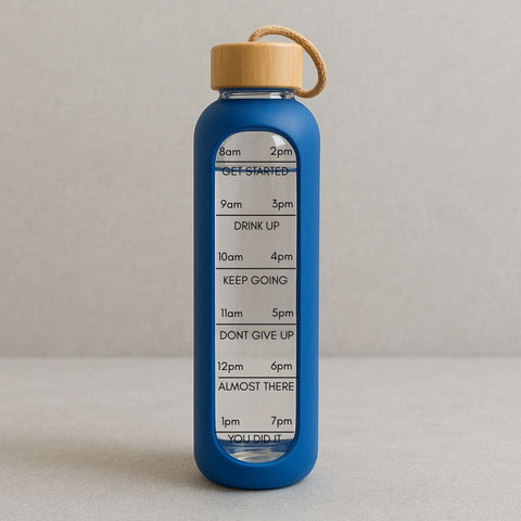 Stay Motivated Glass Water Bottle – 1L