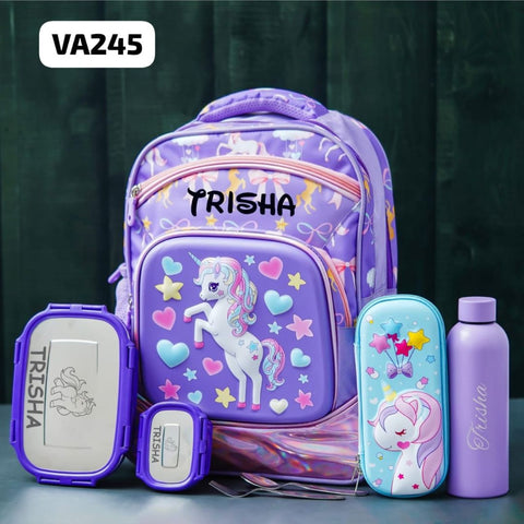 Personalized Unicorn School Hamper - Premium 4-Piece Set
