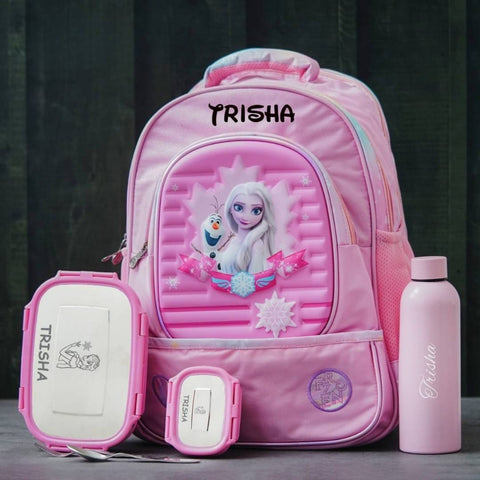 Personalized Frozen Bag, Lunch Set & Steel Bottle – Premium Gift Combo