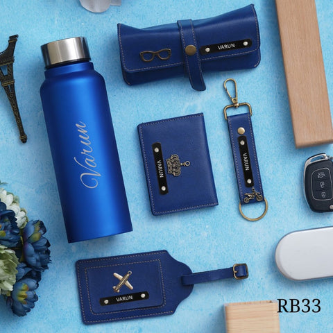 Personalized Premium Gift Set Eyewear Case, Wallet, Keychain, Bottle & More