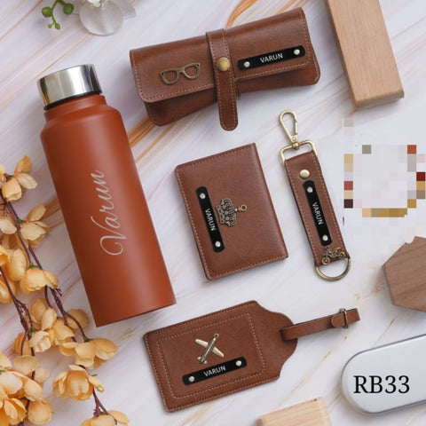 Personalized Premium Gift Set Eyewear Case, Wallet, Keychain, Bottle & More