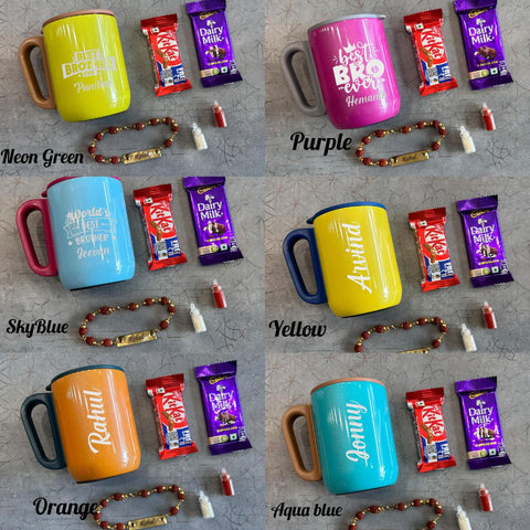 Personalized Rakhi Gift Combo with Mug and Sweets