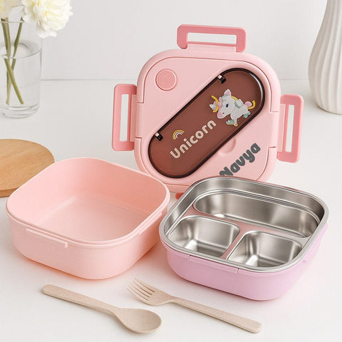 Personalized Stainless Steel Lunchbox for Kids & Adults