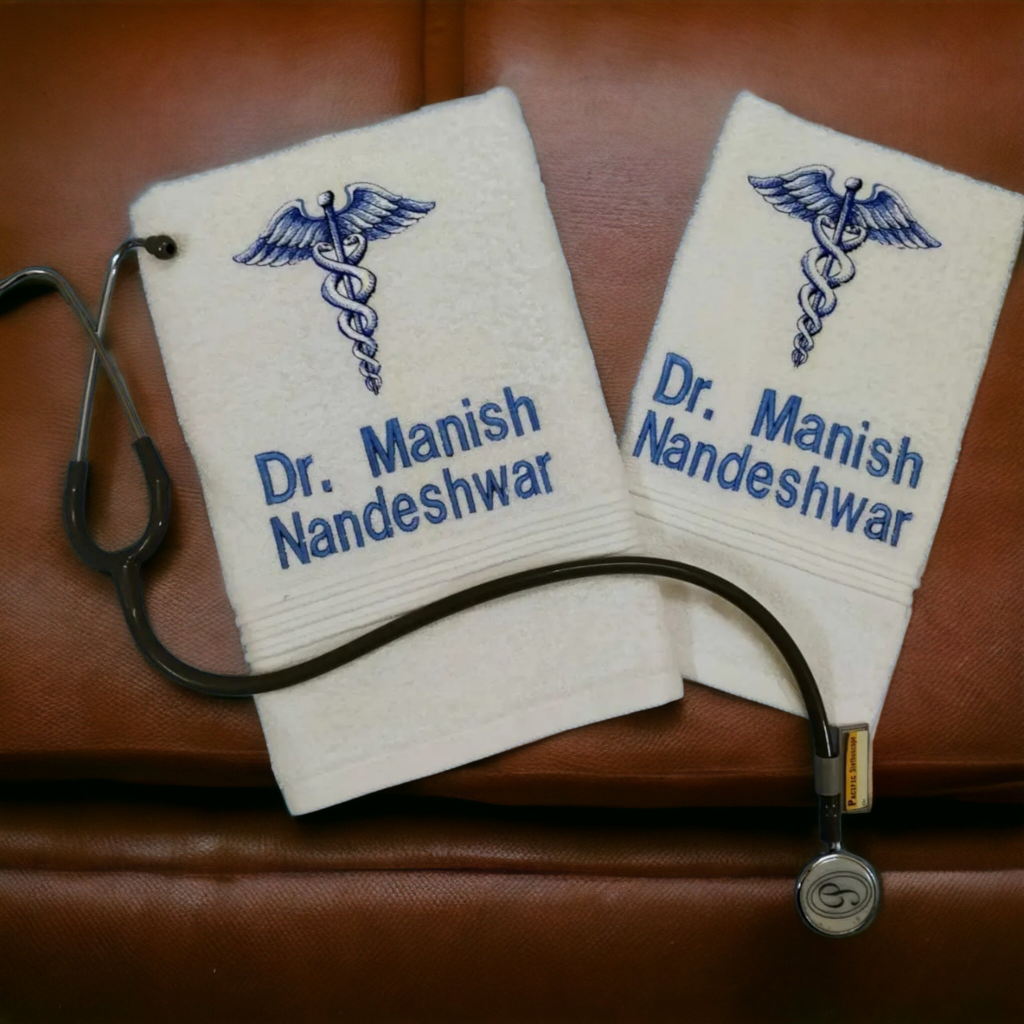 Customised emboridory towel for doctors | Best gift for doctors | Doctor Special Gift | Gift combo for doctors