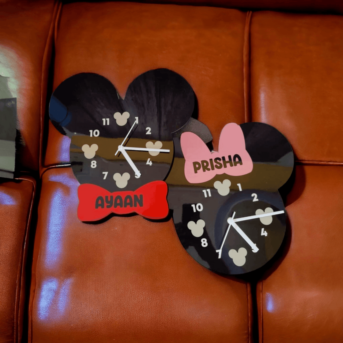 Personalized Table
Clock - Personalised
Gifts - Gift Item For Kids -
Mickey Mouse Wall Clock 
 - Personalised Mickey Minnie mouse - Gift For kids - BBD GIFTS