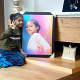 Customized Oil Painting With Wooden Frame Kids |  For Couple