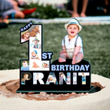 Kids first birthday wooden table top