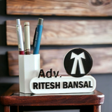 Professional Pen Stand for Advocates – Custom 3D Printed with Name