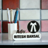 Professional Pen Stand for Advocates – Custom 3D Printed with Name