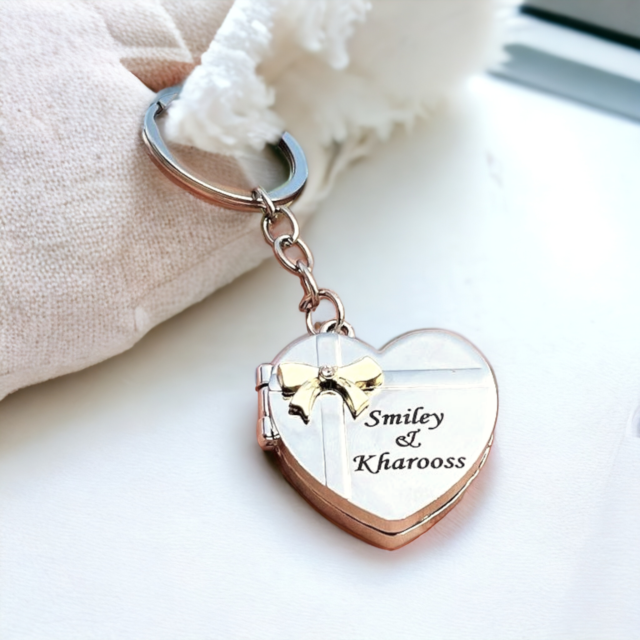 Customized Heart shaped keychain | personalized named keychain | gift for couples