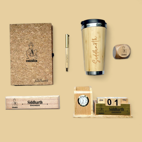 Personalized Engineer Gift Set | Custom Eco-Friendly Desk Combo for Engineers