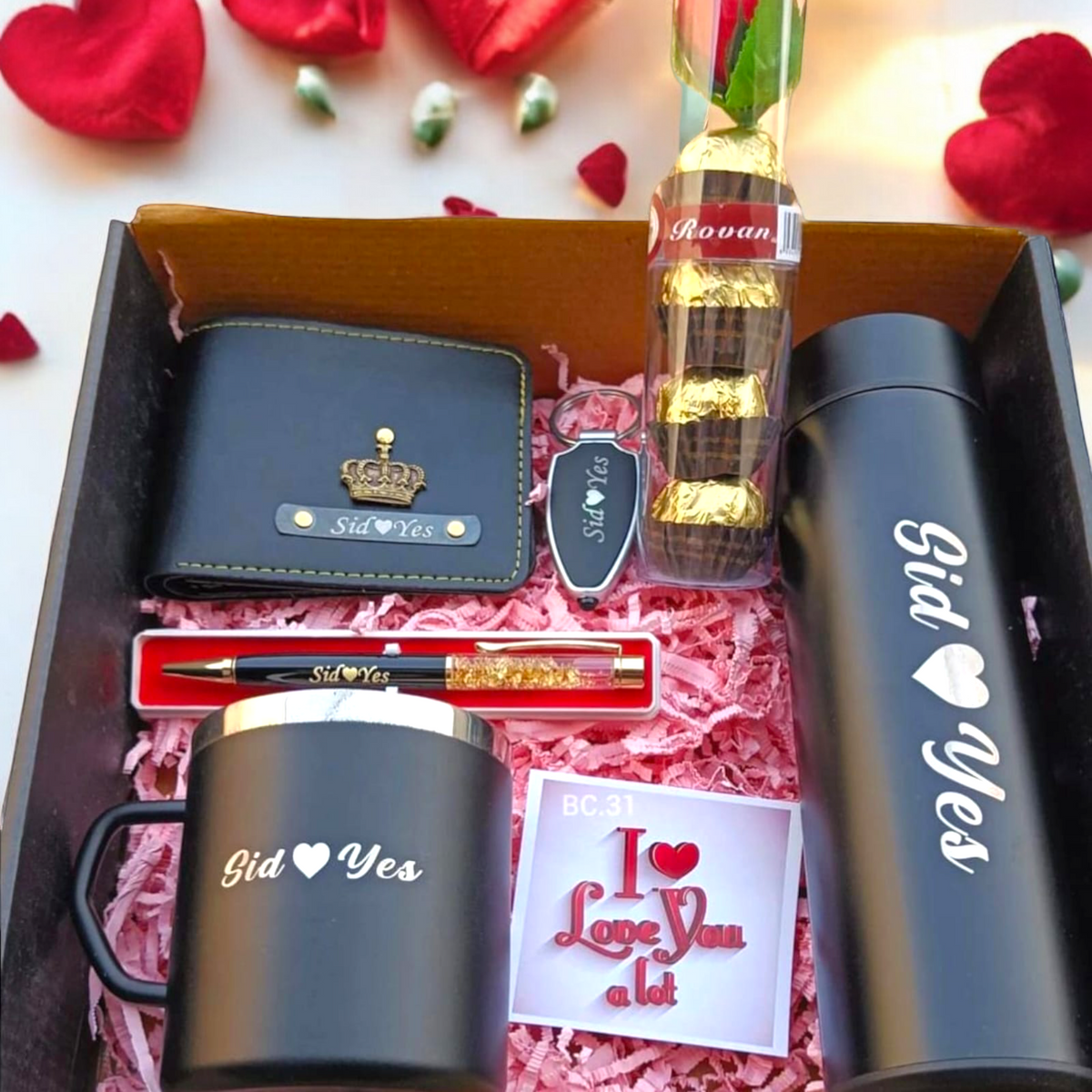 Personalized special Valantine  Combo for Men | Mens combo | Gift for him | Surprise Gift for Husband | Gift for love | Special Surprise Gifts |