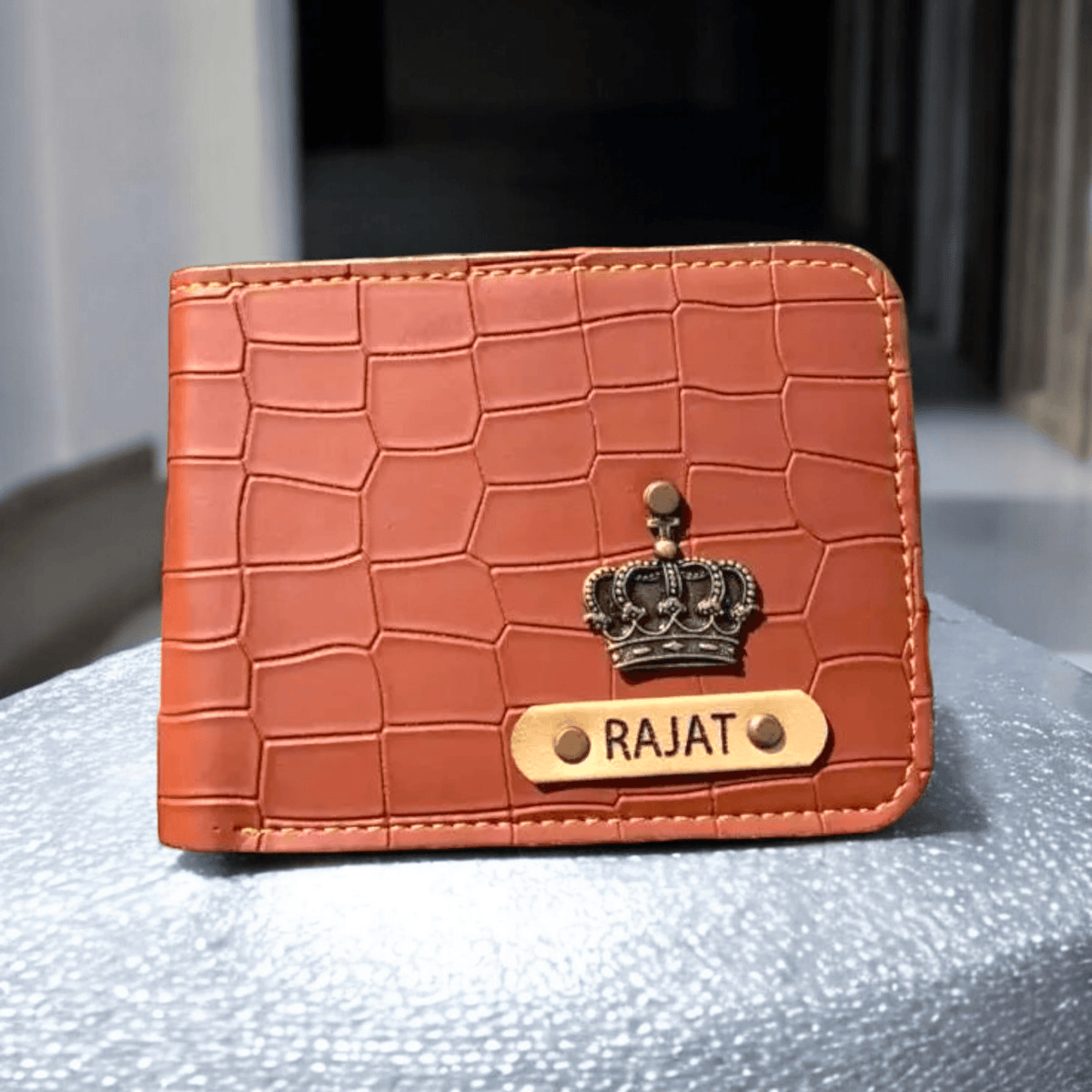 Personalised Croc wallet - Customized Mens Wallet - Gifts For Him - Gift Ideas For Husband - Name Wallet - BBD GIFTS