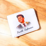 Customized white printed men's wallet |  best gift for men