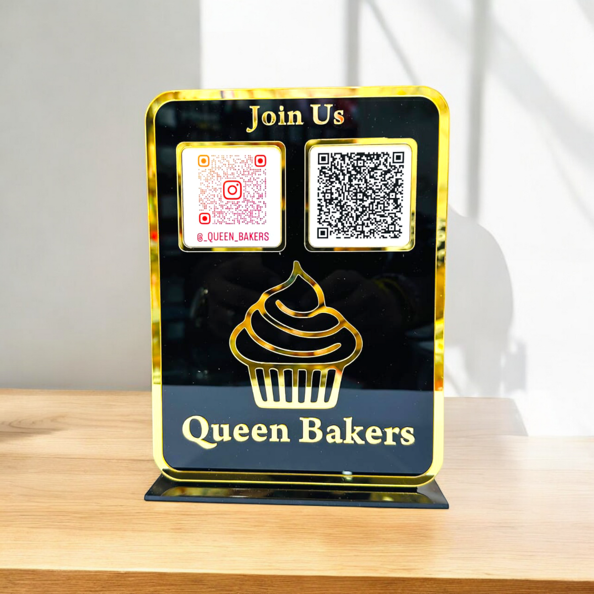 Customised Acrylic QR Standy  | Payment Stand  | Business QR Code Stand | Customized Acrylic Business Name | Social Media Payment Stand |