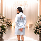 Personalised Satin Robes | Satin Text Print Robe | Custom Bridal Robe | Wedding Special Gift