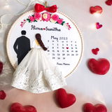 Couple Wedding Embodiery Hoop Art