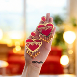 Customized Heart shaped dulhaniya earrings | Customized name earrings Dulhaniya earrings|Wedding earrings |Acrylic earrings