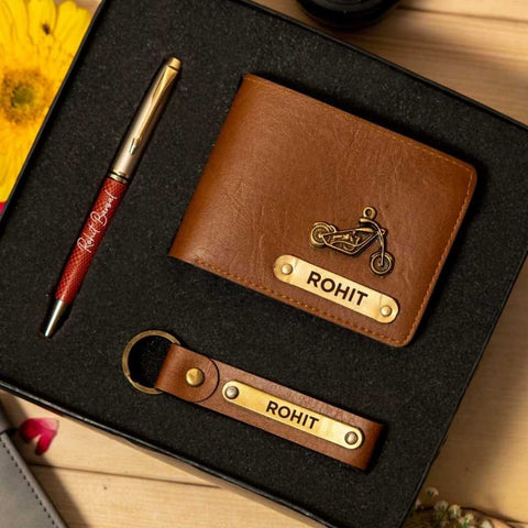 Custom Pen Wallet Keychain Set – Premium Gift Box