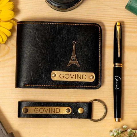 Custom Pen Wallet Keychain Set – Premium Gift Box