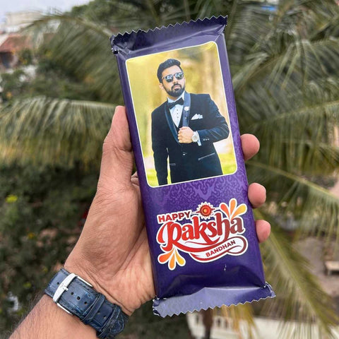 Customized Raksha Bandhan Chocolate with Photo