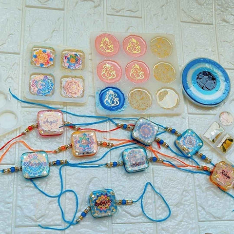 Resin Magnet Rakhi – 6 Photo Personalized Rakhi || Ladder photo rakhi