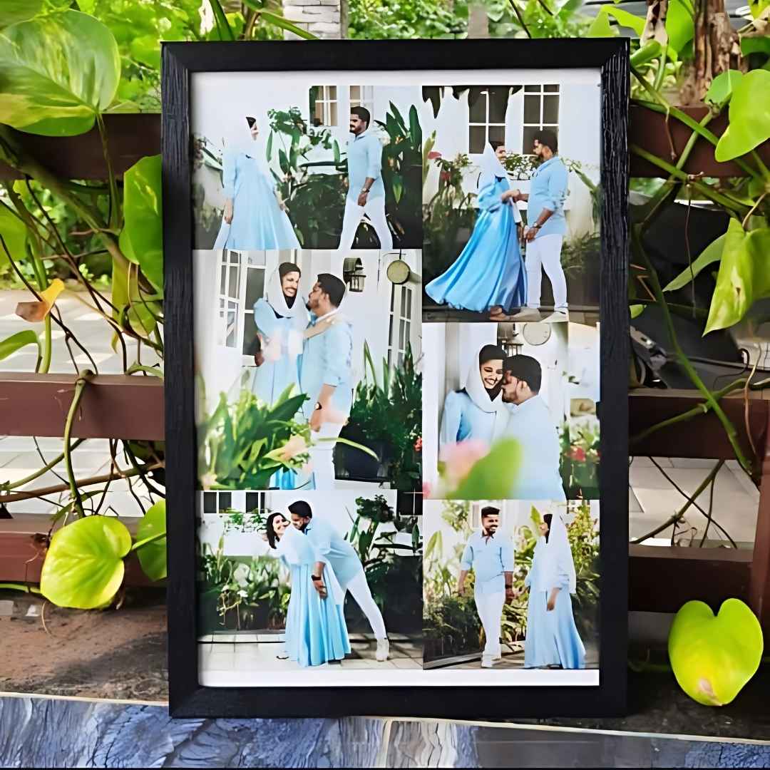 Custom Romantic Couple Photo Collage Frame