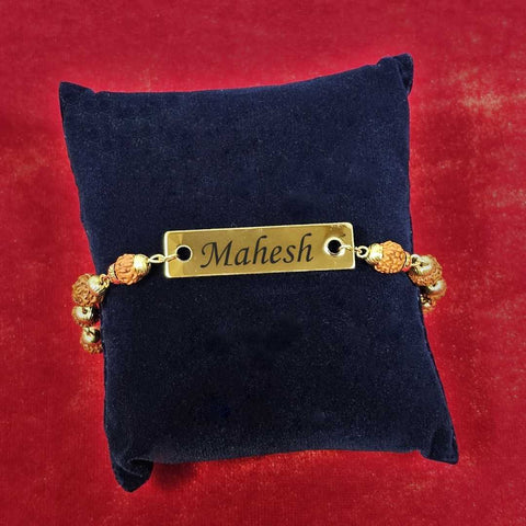 Customized Hand bracelet - Rudraksha Rakhi