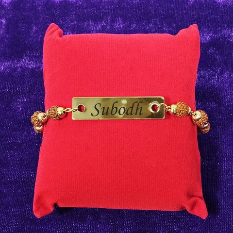 Customized Hand bracelet - Rudraksha Rakhi