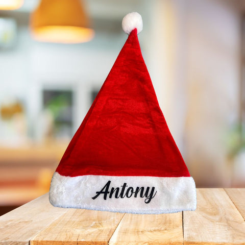 Santa Cap with Custom Name – Soft & Premium Christmas Accessory