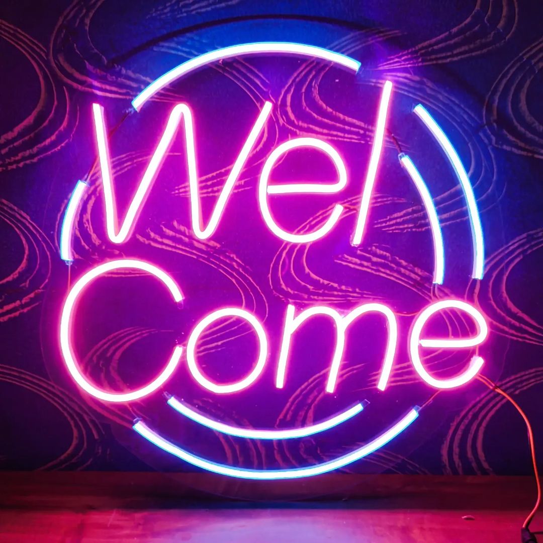 Custom Neon Sign - Neon Sign - Neon light - Custom Neon Light - Welcome neon sign