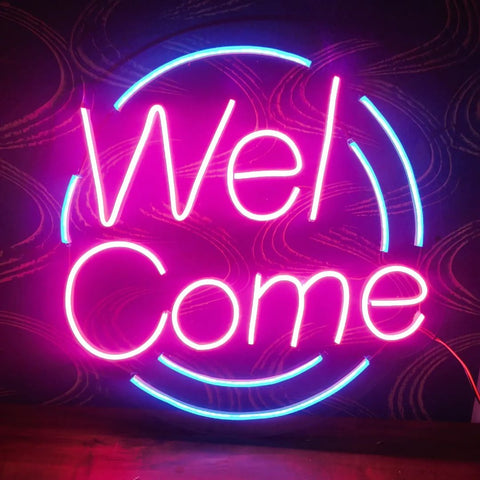 Custom Neon Sign - Neon Sign - Neon light - Custom Neon Light - Welcome neon sign