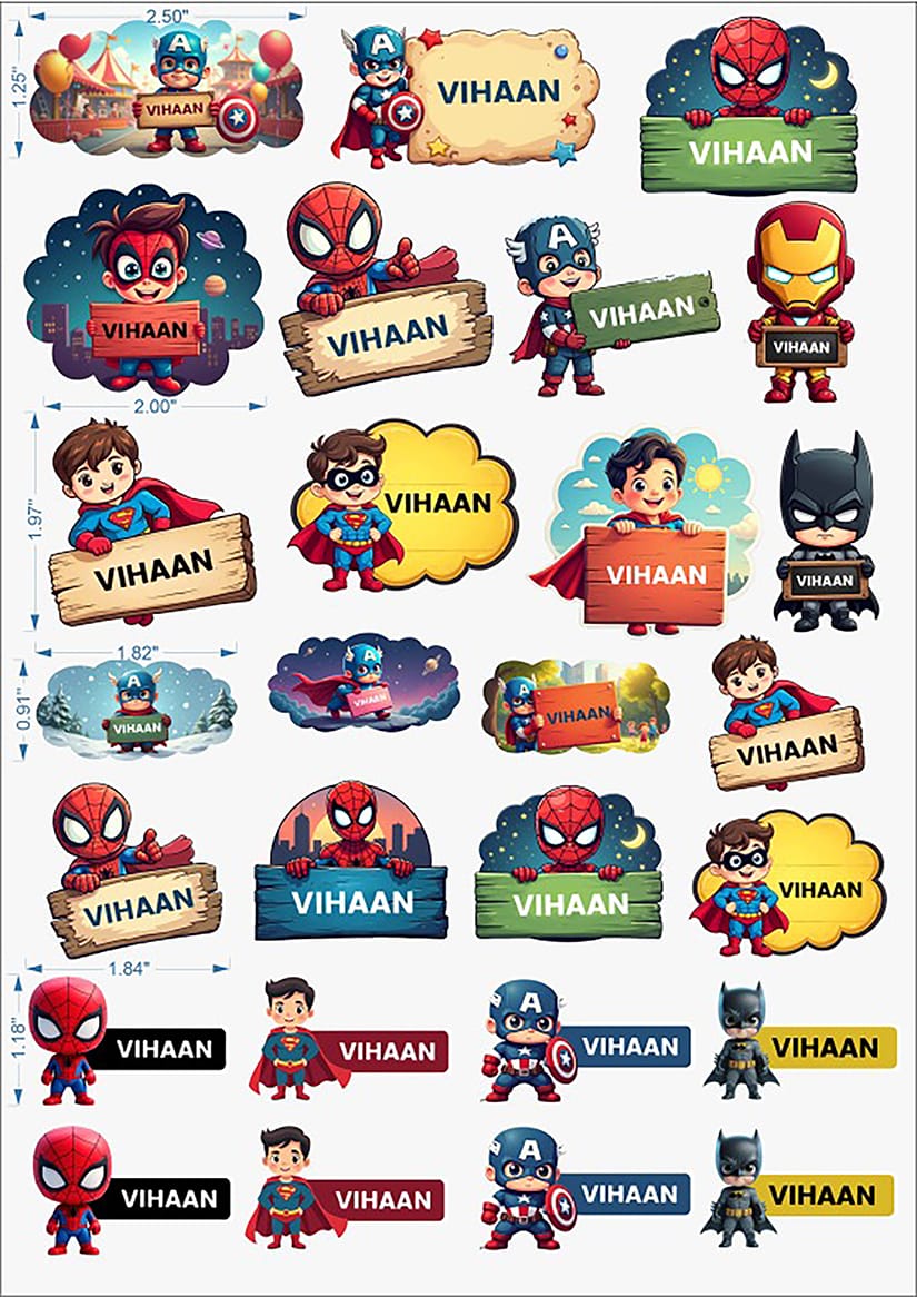 Kids Waterproof Sticker Sheet