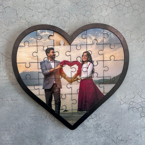 Valentine's Heart Jigsaw Puzzle | Custom Photo, Gift For Couples