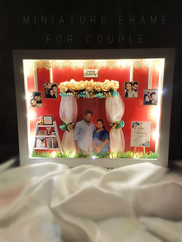 Wedding Miniature Frame - 3d Miniature Frame - Customized Miniature Frames - Best Wedding Gift - Birthday Gifts - Shadow Box Frame