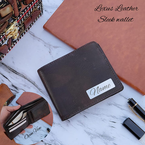 Leather Name Wallet For Men | best gift for men